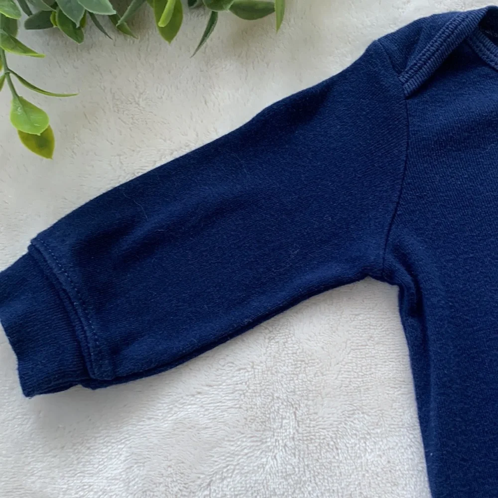 Carter’s Navy Turkey Romper 3M Thanksgiving EUC - Picture 3 of 7